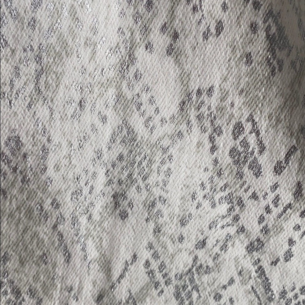 NWT high waisted metallic print straight pants - Picture 3 of 4